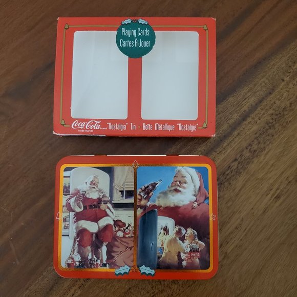 Coca Cola Christmas Santa 2 Sealed Card Decks with Collectible Tim 1995 Limited - Picture 3 of 7